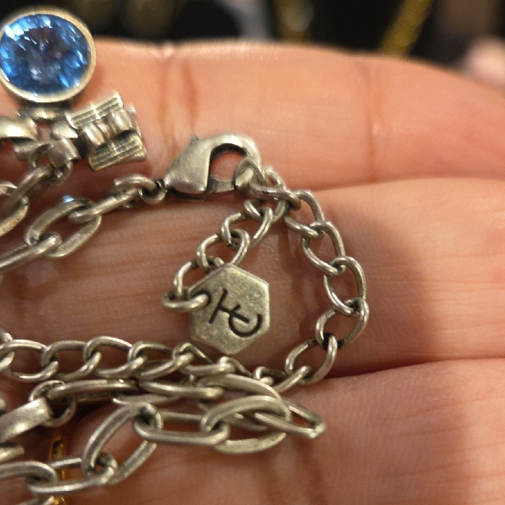 Touchstone Crystal Silver Necklace with Blue Accents - Picture 2 of 6